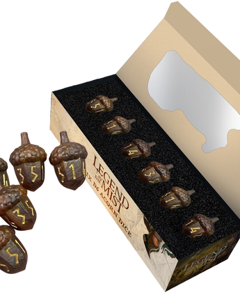 Legend in the Mist Resin Acorn D6 Dice Set 
