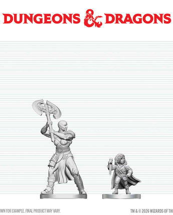 D&D Nolzurs Unpainted: W29 Goliath Barbarian N Halfling Rogue 
