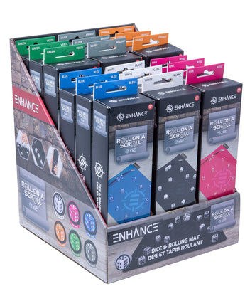 Enhance Roll on a Scroll Dice Mat - Grey 