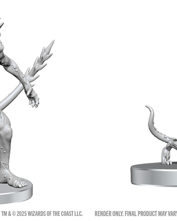 D&D Nolzurs Unpainted: W28 Bulezau & Quasit 