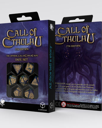Call of Cthulhu Blue Green & Gold RPG Dice Set 