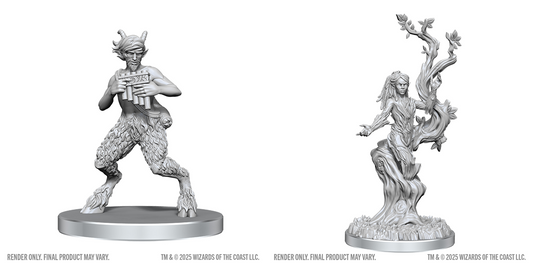 D&D Nolzurs Unpainted: W28 Satyr & Dryad 