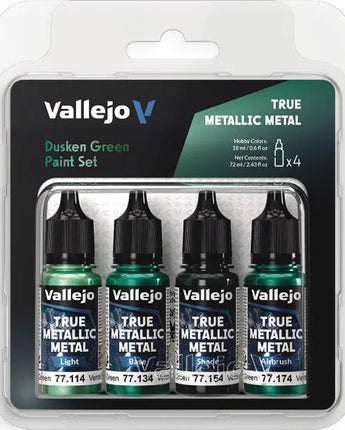 True Metallic Metal Paints: Dusken Green Paint Set 