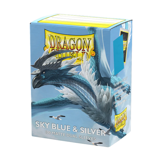 Dragon Shield 100ct Dual Matte - Sky Blue and Silver 
