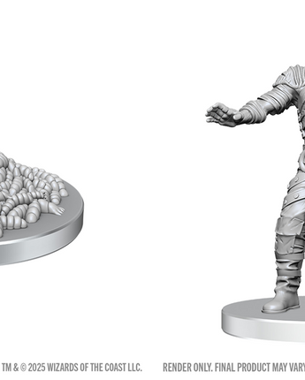 D&D Nolzurs Unpainted: W28 Swarm of Rot Grubs & Rot Grub Vict 
