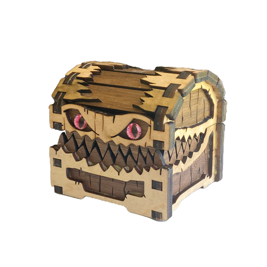 Hrothgar's Hoard Mimic Dice Chest - Walnut 