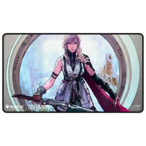 Black Stitched Play Mat: Final Fantasy - Lightning, Army of One 